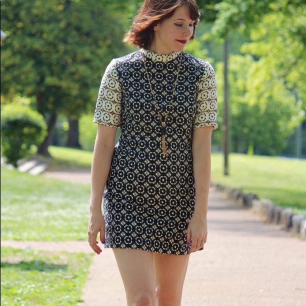 Topshop mini metallic dress